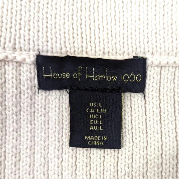 House of Harlow 1960 Sweater Set Crop Top Pencil Skirt NEW Womens Large Ivory - Picture 8 of 16
